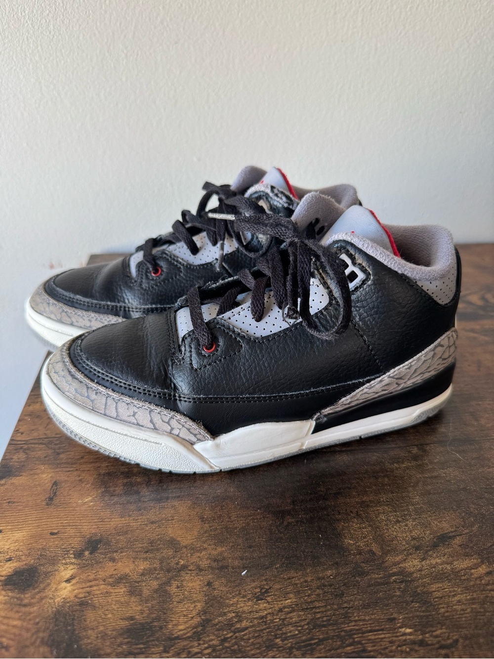 Nike Air Jordan 3 Retro PS Black Cement DM0966-010 Kids Size 2Y Sneakers